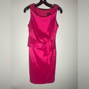 Frank Lyman Candy Pink Ruffle Party Sleeveless Dress Size 10 Made in Canada-EUC